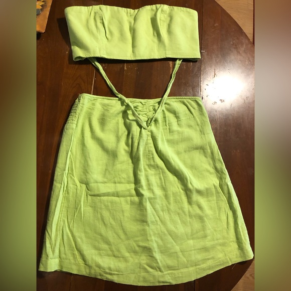 Free People Like New Back to Back Convertible Set in Light Green, Size L - Picture 5 of 6